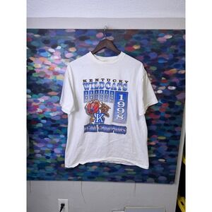 Vintage 1998 Kentucky Wildcats NCAA Champions T-Shirt Oneita White XL Mens